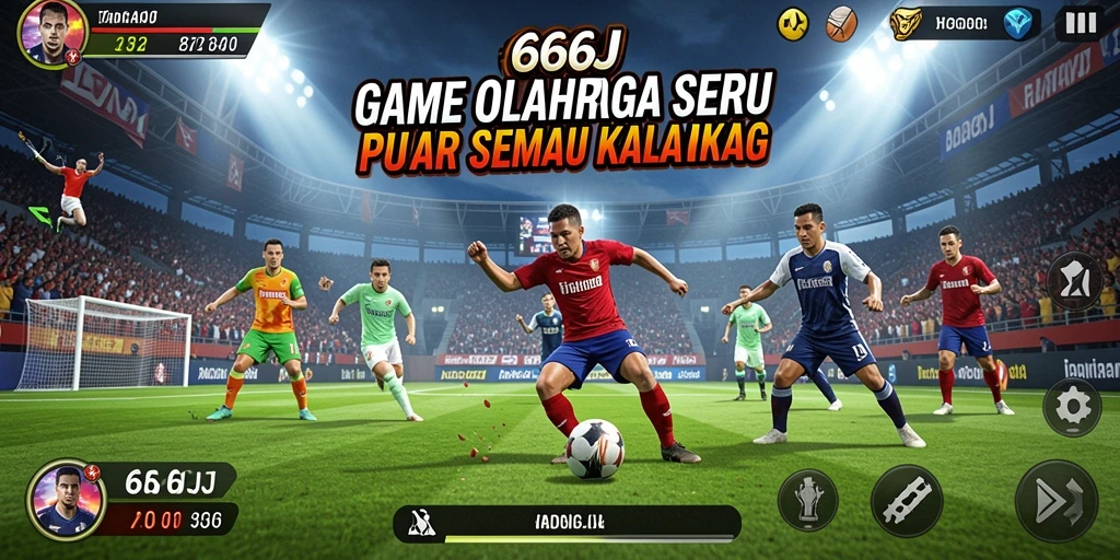 Tampilan gameplay yang menegangkan di 666J dengan aksi olahraga nyata.