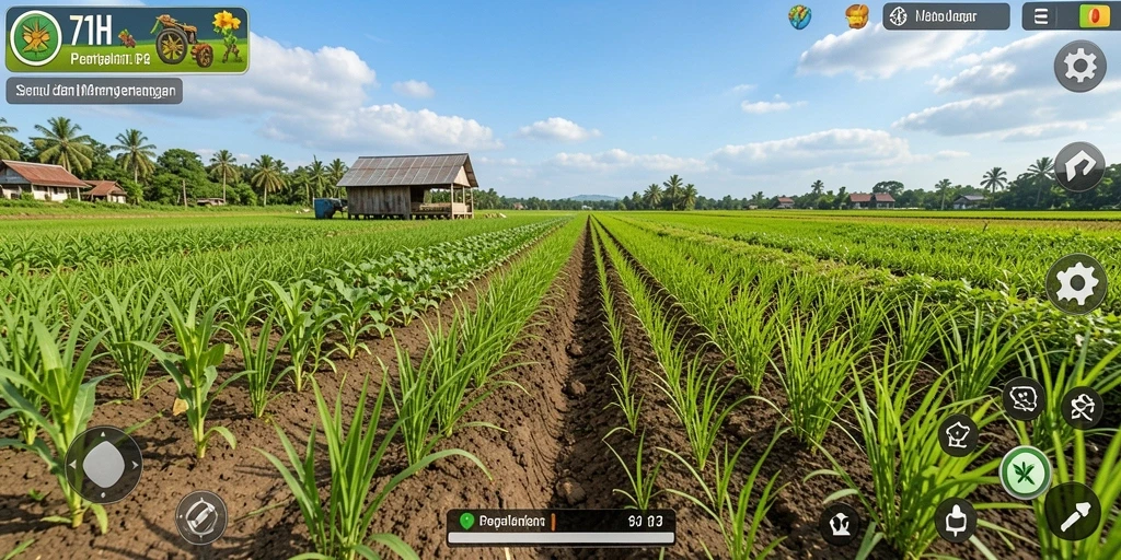 Tampilan gameplay menarik dari 71H dengan berbagai tanaman dan hewan.