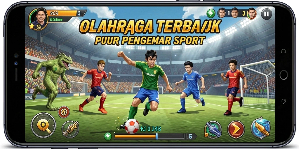 Tampilkan gameplay menarik dalam 8QR bertema olahraga.