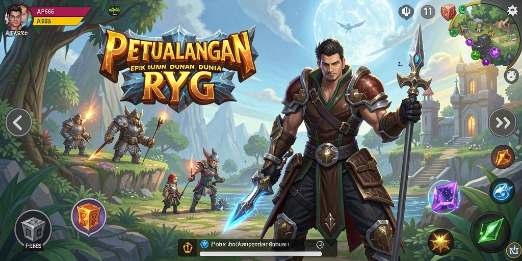 Screenshot gameplay AP686 menampilkan aksi seru di dunia RPG.