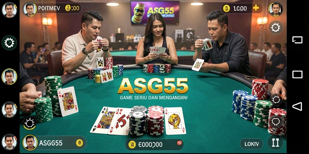 Tampilan gameplay poker yang menarik di ASG55.