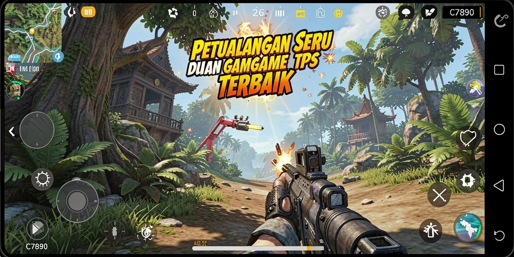 Tampilan grafis dan aksi seru dalam gameplay C7890.