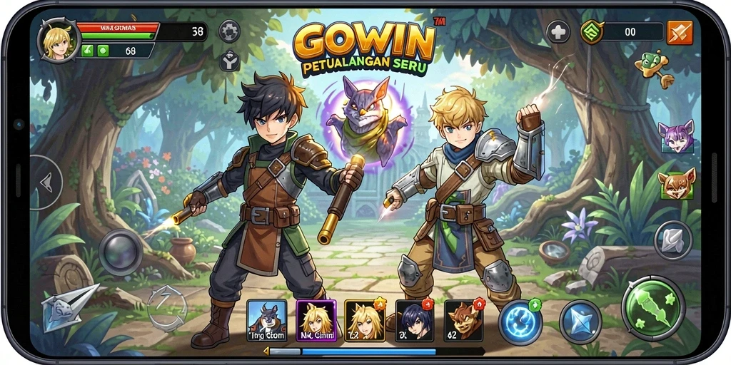Tampilan gameplay GOWIN yang seru dan dinamis.