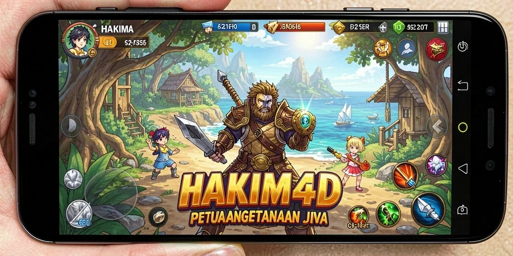 Tampilan gameplay HAKIM4D yang penuh aksi dan karakter Anime menarik.