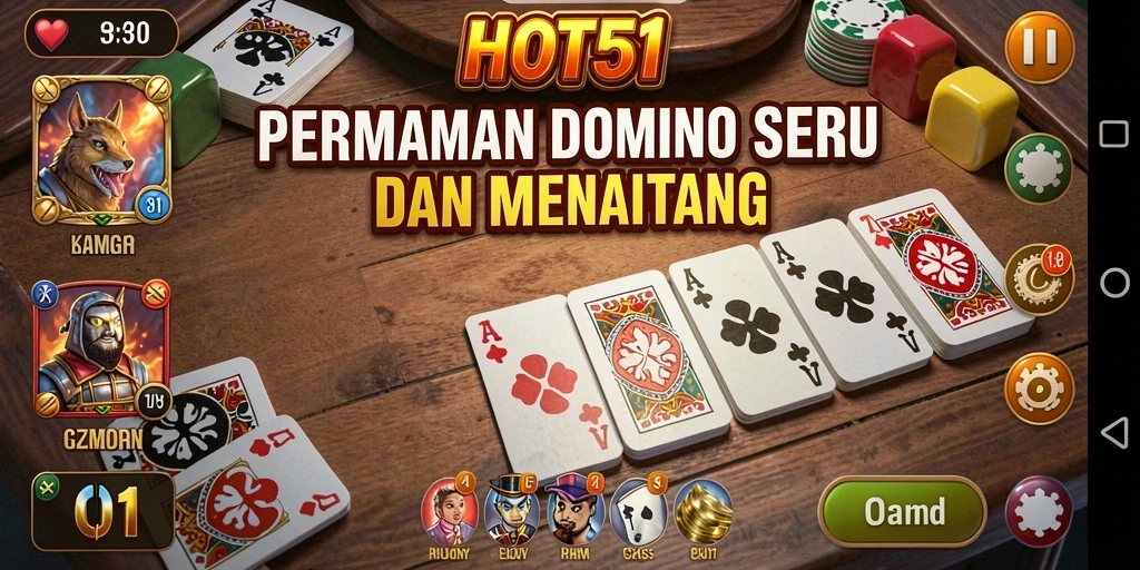 Screenshot gameplay HOT51 dengan antarmuka yang menarik.