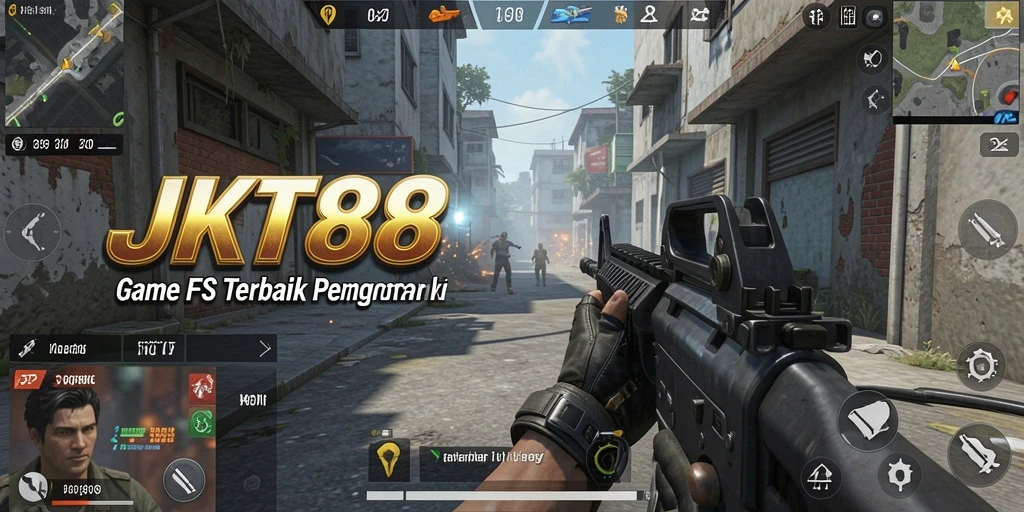 Screenshot gameplay <strong>JKT88</strong> menampilkan aksi seru dalam pertempuran FPS.
