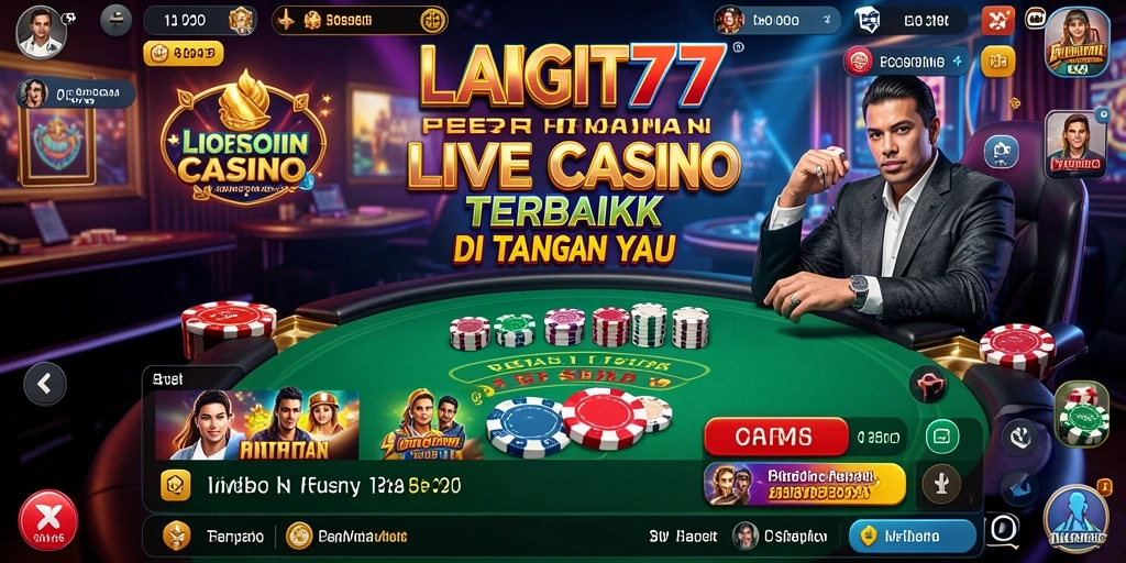 Tampilan gameplay Live Casino di aplikasi LANGIT77 yang menarik.