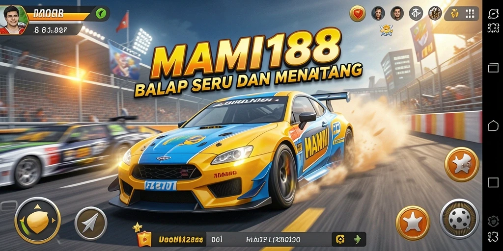 Tampilan gameplay balap yang seru di MAMI188.