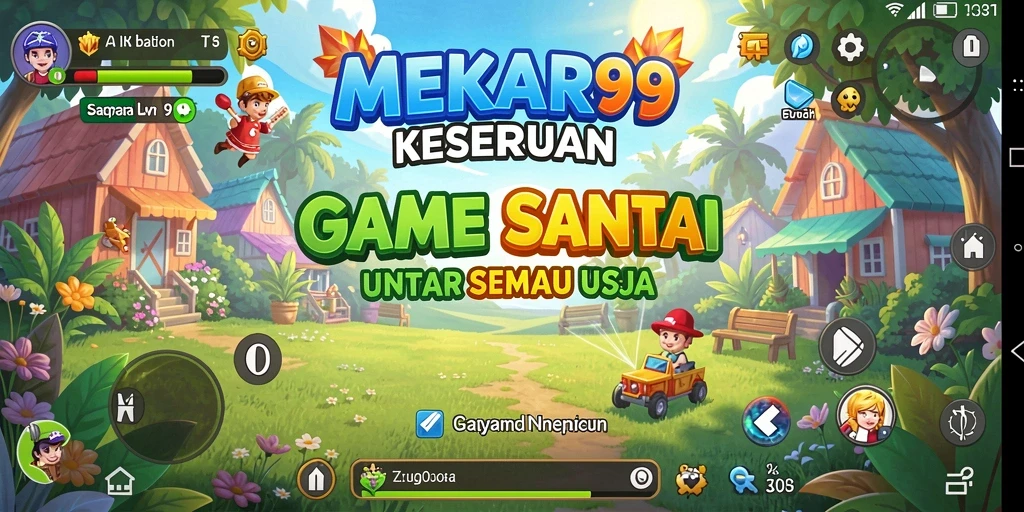 Tampilan gameplay MEKAR99 yang cerah dan menarik.