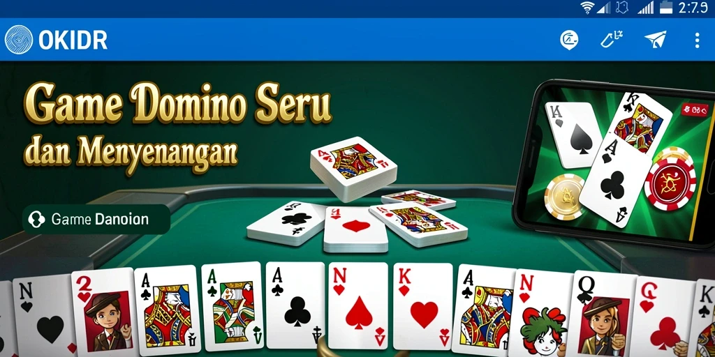 Screenshot gameplay menunjukkan pemain menikmati permainan Domino.