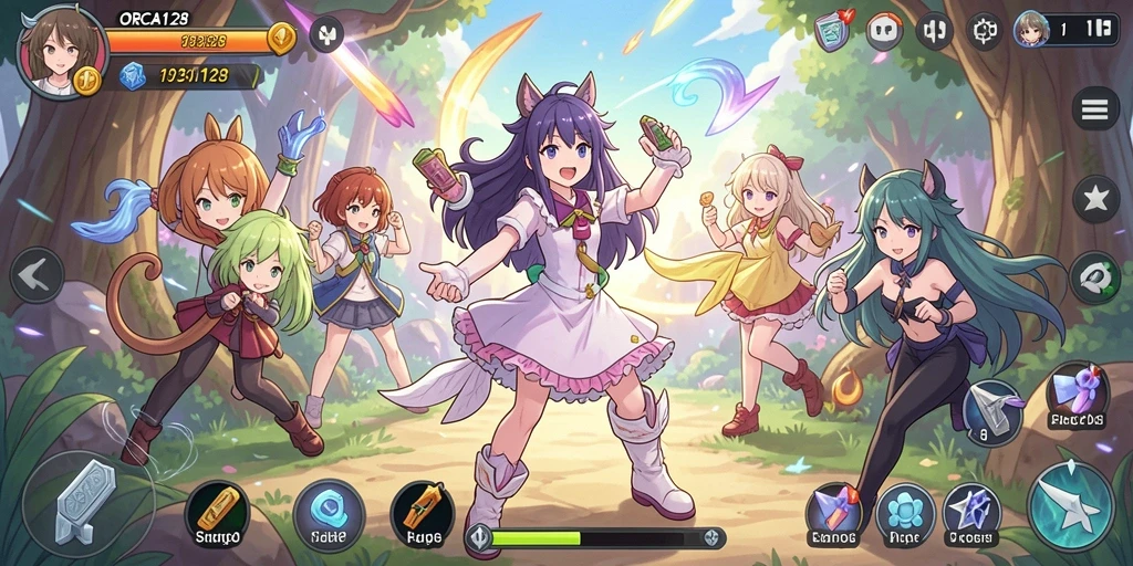 Tangkapan layar menarik dari gameplay seru di ORCA128.