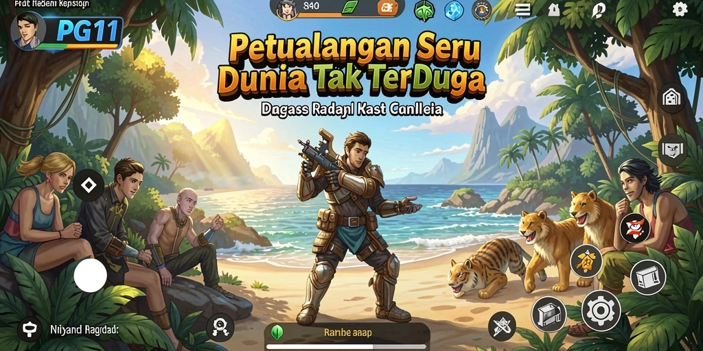 Tampilan gameplay seru dalam menjelajahi dunia petualangan.