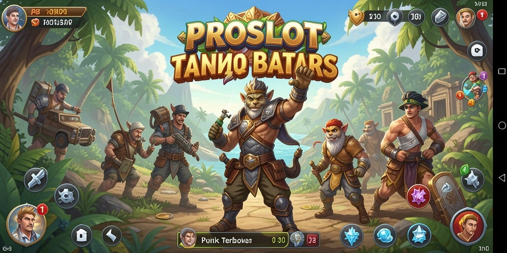 Screenshot gameplay PROSLOT yang menampilkan petualangan dunia terbuka.