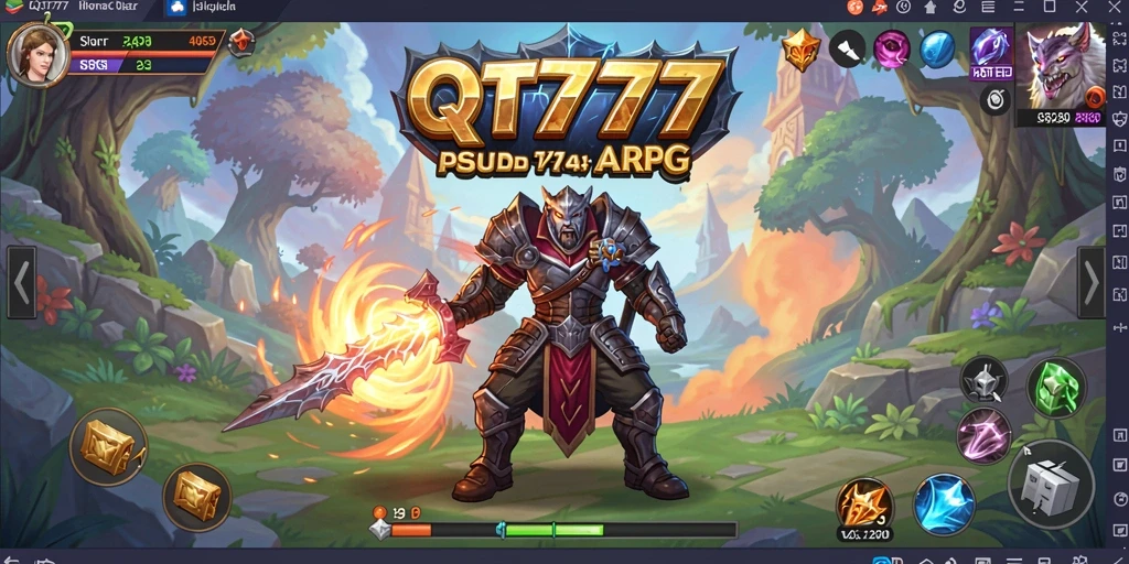Screenshot menampilkan aksi seru dalam gameplay ARPG QT777.