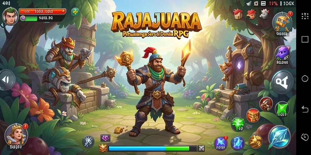 Tampilan gameplay epik di dunia RPG RAJAJUARA.