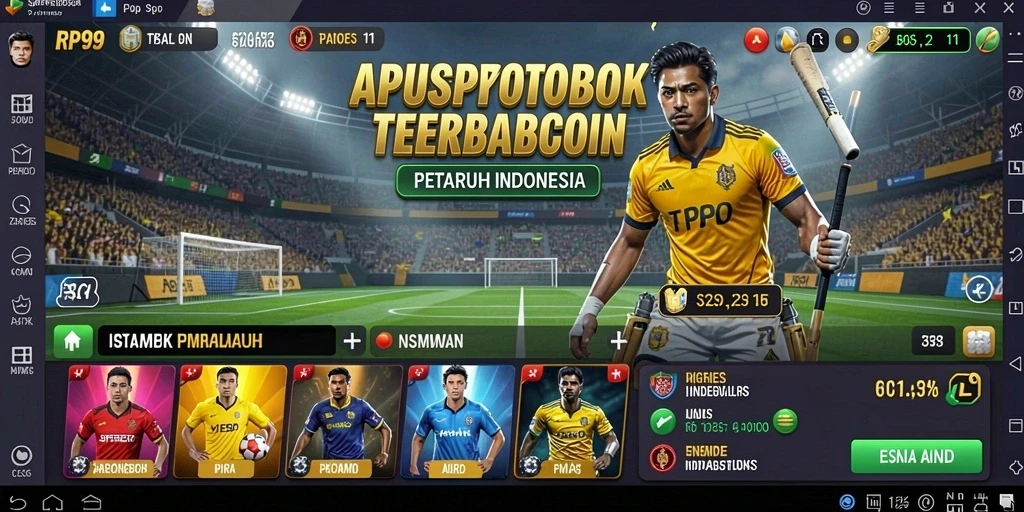 Tampilan gameplay RP99 saat melakukan taruhan olahraga.