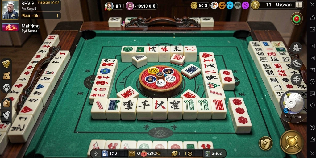 Screenshot RPVIP1 menunjukkan gameplay Mahjong yang seru dan menantang.