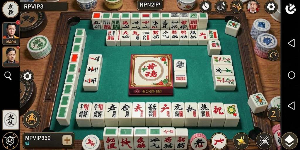 Screenshot RPVIP3 menampilkan gameplay Mahjong yang seru dan menantang.
