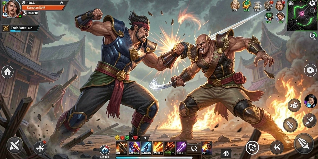 Tampilan gameplay S13 yang intens dan seru dalam pertarungan Fighting.