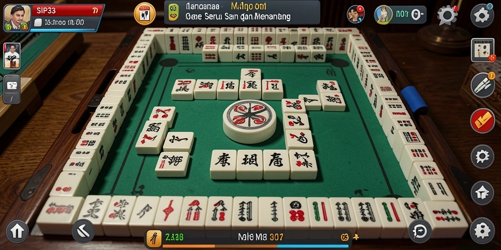 Screenshot utama SIP33 menampilkan gameplay Mahjong yang menarik.