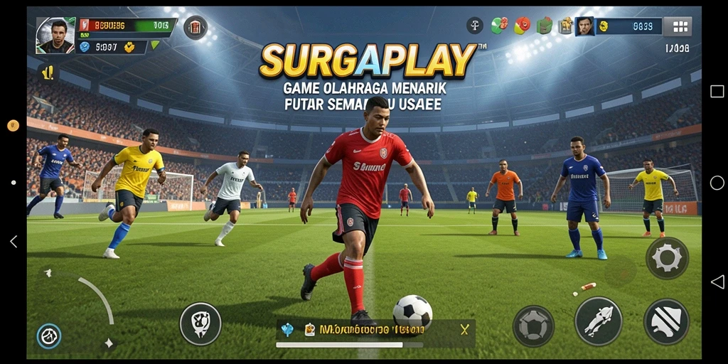Tampilan gameplay seru dari SURGAPLAY dengan berbagai cabang olahraga.