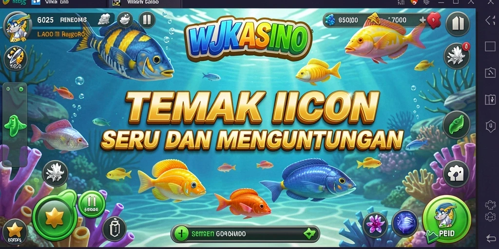 Tampilan gameplay seru di WJKASINO saat menembak ikan.